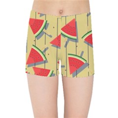 Pastel Watermelon Popsicle Kids  Sports Shorts