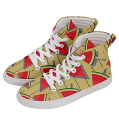 Pastel Watermelon Popsicle Men s Hi-Top Skate Sneakers