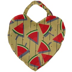 Pastel Watermelon Popsicle Giant Heart Shaped Tote