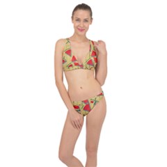 Pastel Watermelon Popsicle Classic Banded Bikini Set 