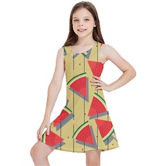 Pastel Watermelon Popsicle Kids  Lightweight Sleeveless Dress