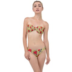 Pastel Watermelon Popsicle Classic Bandeau Bikini Set