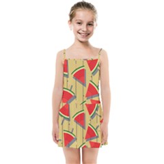 Pastel Watermelon Popsicle Kids  Summer Sun Dress