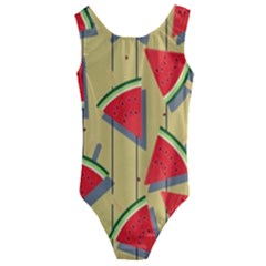 Pastel Watermelon Popsicle Kids  Cut-out Back One Piece Swimsuit