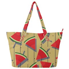 Pastel Watermelon Popsicle Full Print Shoulder Bag