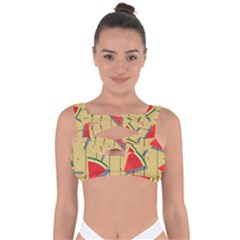 Pastel Watermelon Popsicle Bandaged Up Bikini Top