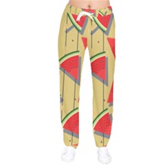 Pastel Watermelon Popsicle Women velvet Drawstring Pants