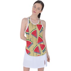 Pastel Watermelon Popsicle Racer Back Mesh Tank Top