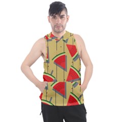 Pastel Watermelon Popsicle Men s Sleeveless Hoodie