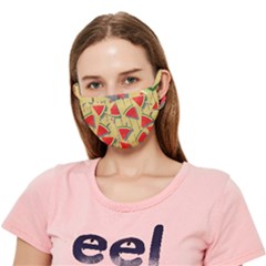 Pastel Watermelon Popsicle Crease Cloth Face Mask (Adult)