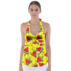 Yellow Watermelon Popsicle  Babydoll Tankini Top by ConteMonfrey