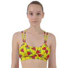 Yellow Watermelon Popsicle  Line Them Up Sports Bra by ConteMonfrey