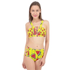 Yellow Watermelon Popsicle  Cage Up Bikini Set by ConteMonfrey