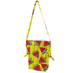 Yellow Watermelon Popsicle  Folding Shoulder Bag by ConteMonfrey