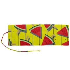 Yellow Watermelon Popsicle  Roll Up Canvas Pencil Holder (m) by ConteMonfrey