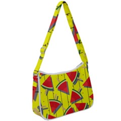 Yellow Watermelon Popsicle  Zip Up Shoulder Bag by ConteMonfrey