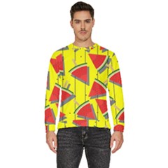 Yellow Watermelon Popsicle  Men s Fleece Sweatshirt by ConteMonfrey