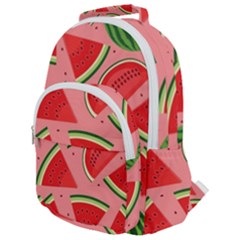 Red Watermelon  Rounded Multi Pocket Backpack by ConteMonfrey
