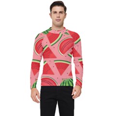 Red Watermelon  Men s Long Sleeve Rash Guard by ConteMonfrey