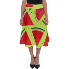 Pastel Watermelon   Perfect Length Midi Skirt by ConteMonfrey