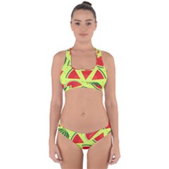 Pastel Watermelon   Cross Back Hipster Bikini Set by ConteMonfrey