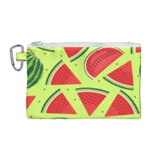 Pastel Watermelon   Canvas Cosmetic Bag (medium) by ConteMonfrey