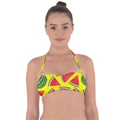 Yellow Watermelon   Halter Bandeau Bikini Top by ConteMonfrey