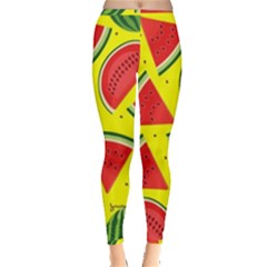 Yellow Watermelon   Inside Out Leggings by ConteMonfrey