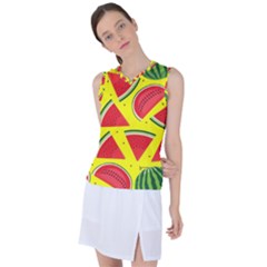 Yellow Watermelon   Women s Sleeveless Sports Top