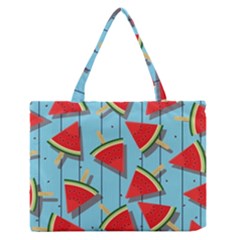 Blue Watermelon Popsicle  Zipper Medium Tote Bag by ConteMonfrey