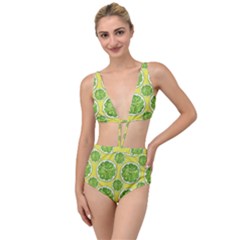 Lemon Cut Tied Up Two Piece Swimsuit by ConteMonfrey