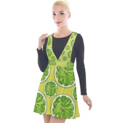 Lemon Cut Plunge Pinafore Velour Dress by ConteMonfrey
