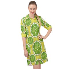 Lemon Cut Long Sleeve Mini Shirt Dress by ConteMonfrey