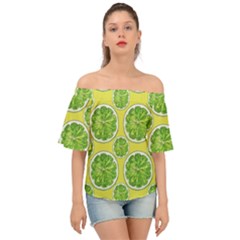 Lemon Cut Off Shoulder Short Sleeve Top by ConteMonfrey