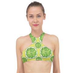 Lemon Cut High Neck Bikini Top by ConteMonfrey