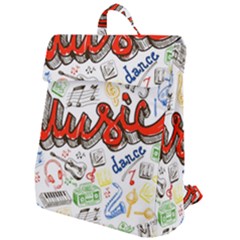 Music-color-elements Flap Top Backpack by Wegoenart