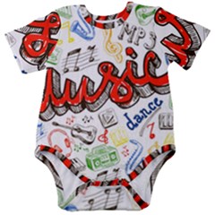 Music-color-elements Baby Short Sleeve Onesie Bodysuit by Wegoenart