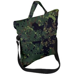 Military Background Grunge Fold Over Handle Tote Bag by Wegoenart