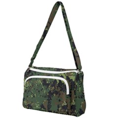 Military Background Grunge Front Pocket Crossbody Bag by Wegoenart