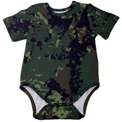 Military Background Grunge Baby Short Sleeve Onesie Bodysuit by Wegoenart