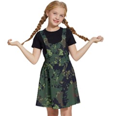 Military Background Grunge Kids  Apron Dress
