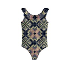 Seamless-mexican-pattern Kids  Frill Swimsuit by Wegoenart