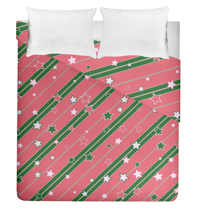 Christmas-background-star Duvet Cover Double Side (Queen Size)