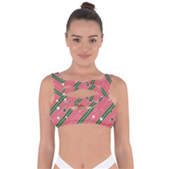 Christmas-background-star Bandaged Up Bikini Top by Wegoenart