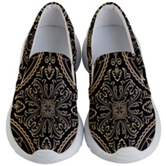 Zentangle-styled-ornament-pattern Kids Lightweight Slip Ons