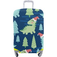 Cute-dinosaurs-animal-seamless-pattern-doodle-dino-winter-theme Luggage Cover (large) by Wegoenart
