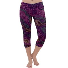 Colorful-abstract-seamless-pattern Capri Yoga Leggings by Wegoenart