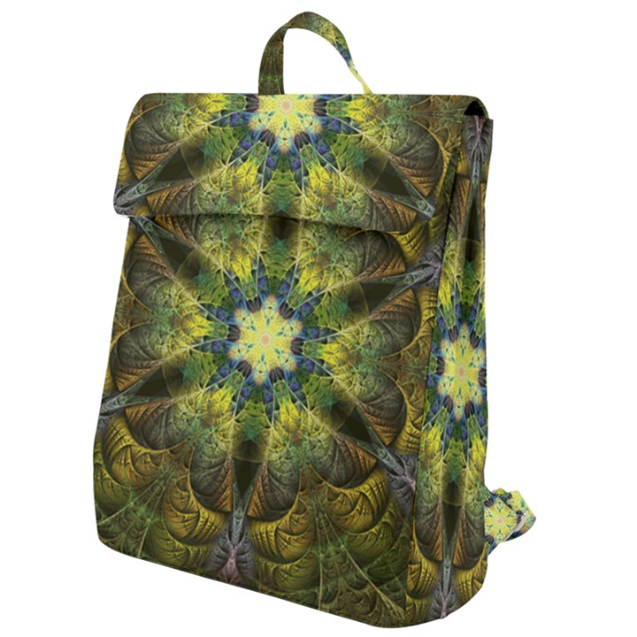 Fractal Fantasy Design Background Flap Top Backpack