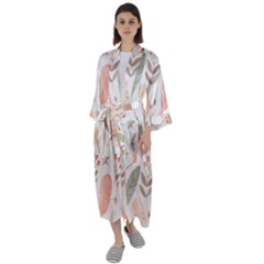Boho Pattern Maxi Satin Kimono by designsbymallika