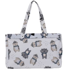 Cute Seamless Pattern With Koala Panda Bear Canvas Work Bag by Wegoenart